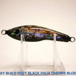 Poppers & Stick Baits Strategic Angler Proteus 80 Holiday Build 2021 Black Paua Cherry Blossoms - Abalone Custom