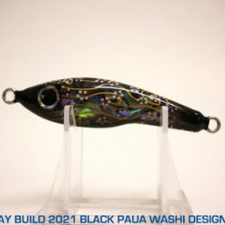 Poppers & Stick Baits Strategic Angler Proteus 80 Holiday Build 2021 Black Paua Washi Design - Abalone Custom