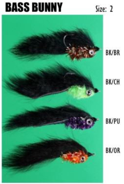 Felty's Flies Bass Bunny BL/OR 1 Felty's Flies Bass Bunny BL/OR